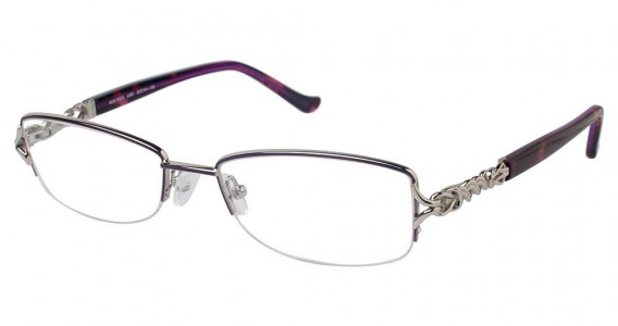 Tura R533 Eyeglasses, Eggplant/Silver (EGG)