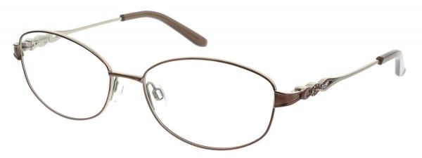 Puriti Titanium W10 Eyeglasses, Brown Gold