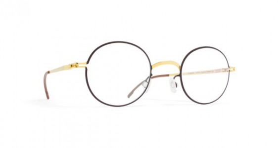 Mykita FINVID Eyeglasses, GOLD/DARK BROWN