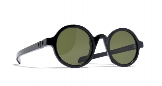 Mykita DD04 Sunglasses, BLACK - LENS: GREEN SOLID