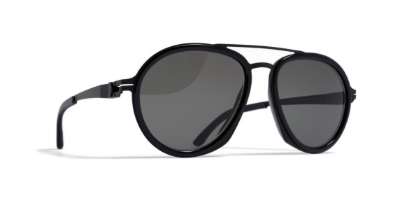 Mykita DD1.2 Sunglasses, A6 BLACK/BLACK - LENS: GREY SOLID