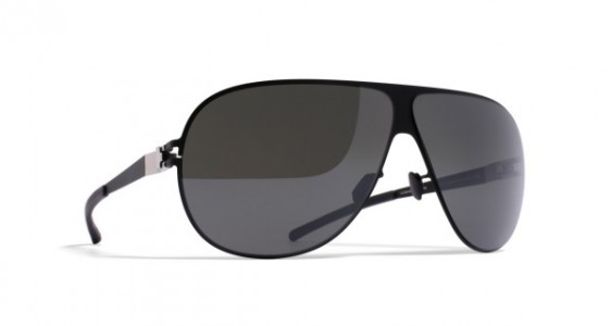 Mykita HUBERT Sunglasses, F25 MATT BLACK - LENS: GREY FLASH