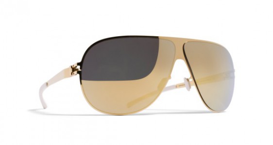 Mykita HUBERT Sunglasses, F9 GOLD - LENS: GOLD FLASH