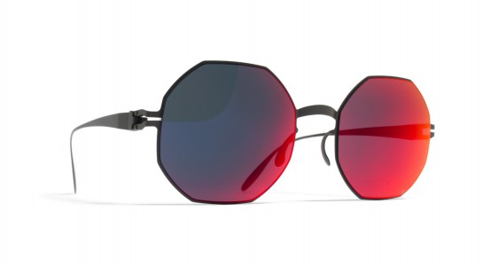 Mykita URSULA Sunglasses, F61 BASALT - LENS: SCARLET FLASH