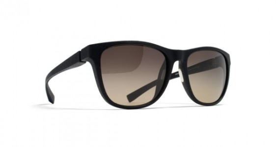 Mykita Mylon PINA Sunglasses, MD1 PITCH BLACK - LENS: GREY/BROWN GRADIENT POLARISED