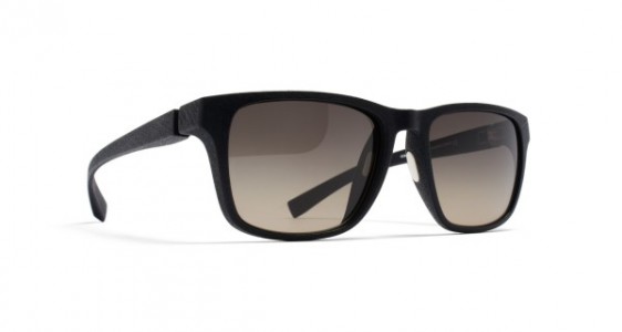Mykita Mylon PIRO Sunglasses, MD1 PITCH BLACK - LENS: GREY/BROWN GRADIENT POLARISED