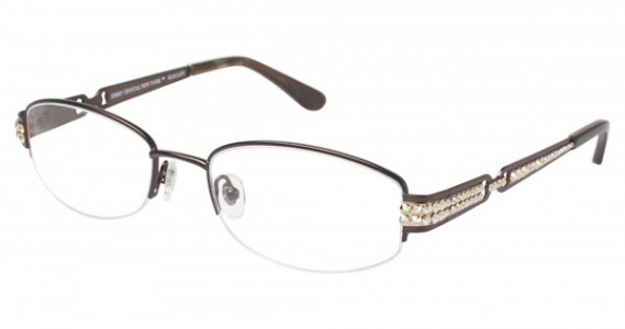 Jimmy Crystal ELEGANT Eyeglasses, BROWN