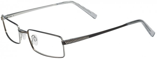 EasyClip S2479 Eyeglasses, SATIN DARK BROWN AND SILVER
