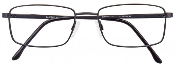 EasyClip SF117 Eyeglasses, 050 - Satin Dark Blue Gunmetal