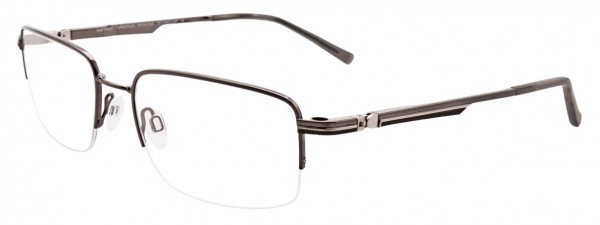 EasyTwist CT214 Eyeglasses, 020 SATIN DARK GREY AND SILVER