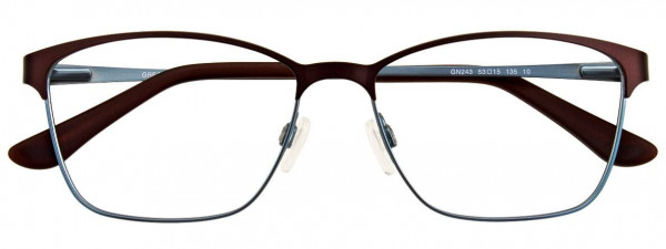 Greg Norman 37GN243 Eyeglasses, 010 - Satin Dark Brown & Light Teal