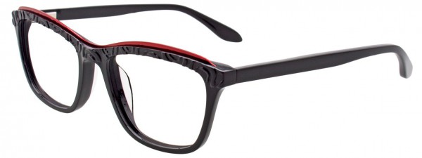 Takumi P5002 Eyeglasses, BLACK AND RED