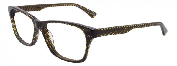 Takumi P5007 Eyeglasses, BLUE/BLACK/AMBER
