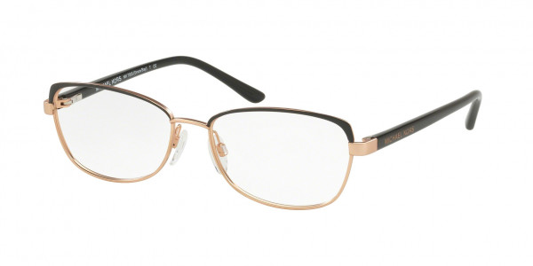 Michael Kors MK7005 GRACE BAY Eyeglasses, 1113 SATIN ROSE GOLD/SHINY BLACK