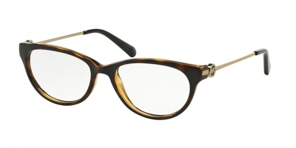 Michael Kors MK8003 COURMAYEUR Eyeglasses, 3006 DARK TORTOISE (HAVANA)