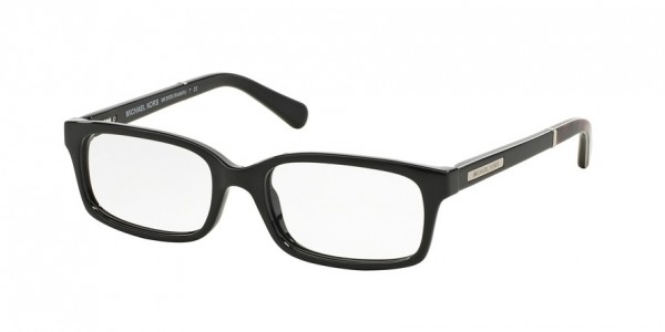 Michael Kors MK8006 MEDELLIN Eyeglasses, 3009 BLACK DARK TORTOISE (BLACK)