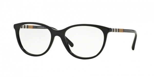 Burberry BE2205F Eyeglasses, 3001 BLACK (BLACK)
