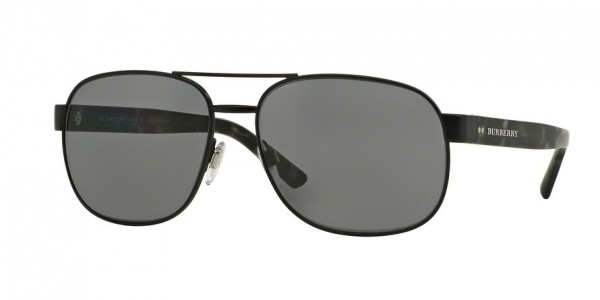 Burberry BE3083 Sunglasses, 1007T8 MATTE BLACK (BLACK)