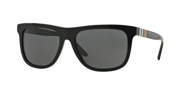 Burberry BE4201 Sunglasses, 300187 BLACK (BLACK)