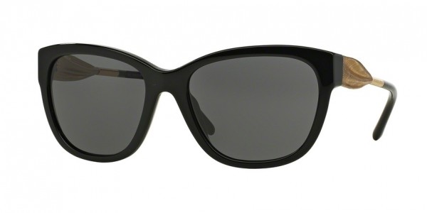 Burberry BE4203F Sunglasses, 300187 BLACK (BLACK)