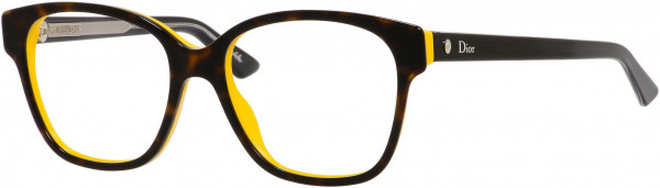 Christian Dior MONTAIGNE 8 Eyeglasses, 0GAP Havana Yellow Black Crystal