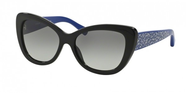 Coach HC8143B L120 Sunglasses, 528211 BLACK (BLACK)