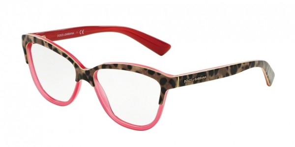 Dolce & Gabbana DG3229 Eyeglasses, 2949 TOP ANIMALIER ON RASPBERRY (MULTI)