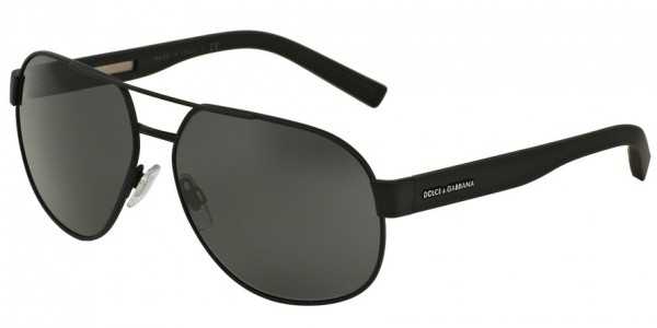 Dolce & Gabbana DG2147 Sunglasses, 126087 BLACK RUBBER (BLACK)