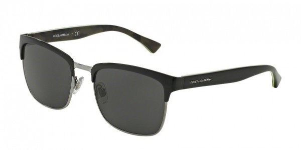 Dolce & Gabbana DG2148 Sunglasses, 127787 BLACK/GUNMETAL (BLACK)