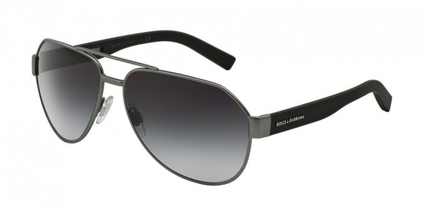 Dolce & Gabbana DG2149 Sunglasses, 12628G GUNMETAL RUBBER (GUNMETAL)