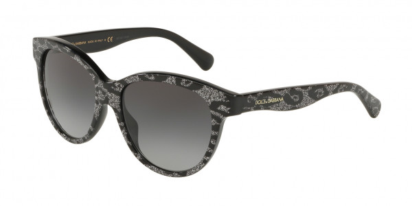 Dolce & Gabbana DG4176 MATT SILK Sunglasses, 31988G LEO GLITTER BLACK