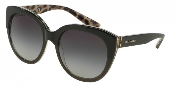 Dolce & Gabbana DG4259 Sunglasses, 28578G TOP BLACK ON LEO (BLACK)