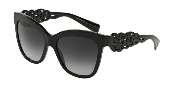 Dolce & Gabbana DG4264 Sunglasses, 501/8G BLACK (BLACK)