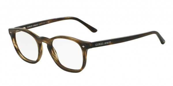 Giorgio Armani AR7074 Eyeglasses, 5405 STRIPED MATTE DARK BROWN (BROWN)
