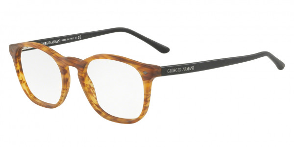Giorgio Armani AR7074 Eyeglasses, 5562 MATTE STRIPED LIGHT BROWN (BROWN)