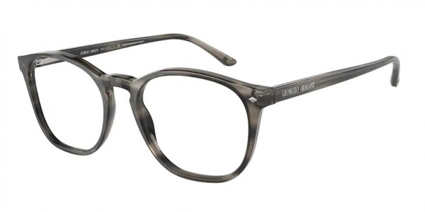 Giorgio Armani AR7074 Eyeglasses, 5877 BIO STRIPED GREY HAVANA (GREY)