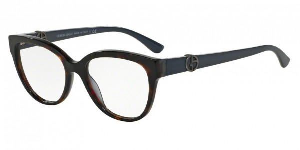 Giorgio Armani AR7079 Eyeglasses, 5422 TOP HAVANA/GREY (HAVANA)