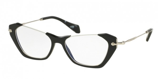 Miu Miu MU 04OV RASOIR Eyeglasses, 1AB1O1 BLACK (BLACK)