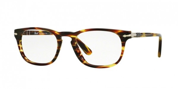 Persol PO3121V Eyeglasses, 938 GREEN STRIPED BROWN (GREEN)