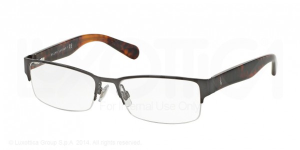 Polo PH1158 Eyeglasses, 9157 SHINY DARK GUNMETAL (GUNMETAL)
