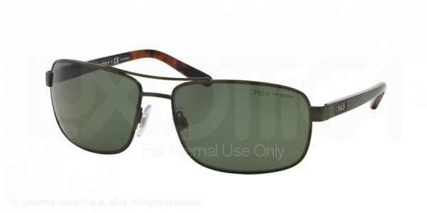 Polo PH3095 Sunglasses, 90059A SEMI SHINY GREEN (GREEN)