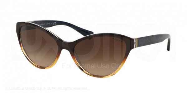 Ralph RA5195 Sunglasses, 144413 BROWN GRADIENT/NAVY BANDANA (BROWN)