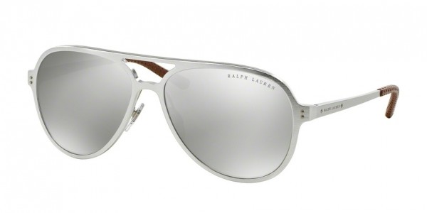 Ralph Lauren RL7049Q Sunglasses, 92936G BRUSHED MATTE SILVER (SILVER)