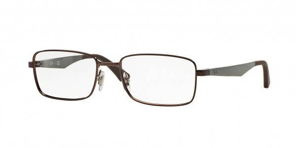 Ray-Ban Optical RX6333 Eyeglasses, 2511 SHINY DARK BROWN (BROWN)