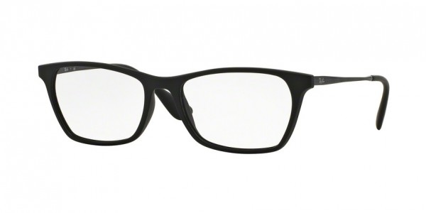 Ray-Ban Optical RX7053F Eyeglasses, 5364 RUBBER BLACK (BLACK)