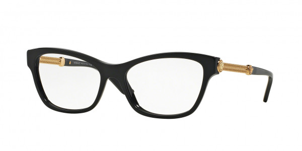 Versace VE3214 Eyeglasses, GB1 BLACK (BLACK)