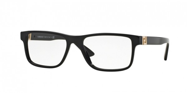 Versace VE3211A Eyeglasses, GB1 BLACK (BLACK)