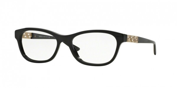 Versace VE3212B Eyeglasses, GB1 BLACK (BLACK)