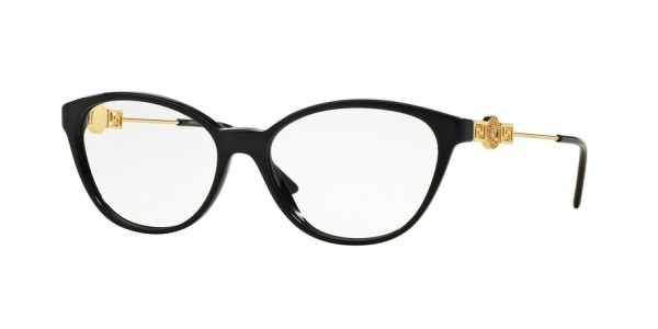 Versace VE3215 Eyeglasses, GB1 BLACK (BLACK)