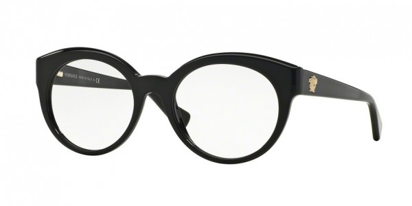 Versace VE3217 Eyeglasses, GB1 BLACK (BLACK)